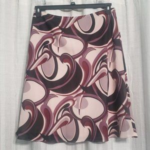 New York & Company Multicolored Patterned Skirt Size XL
